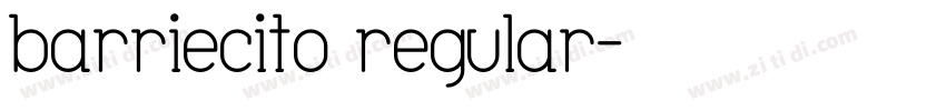 barriecito regular字体转换